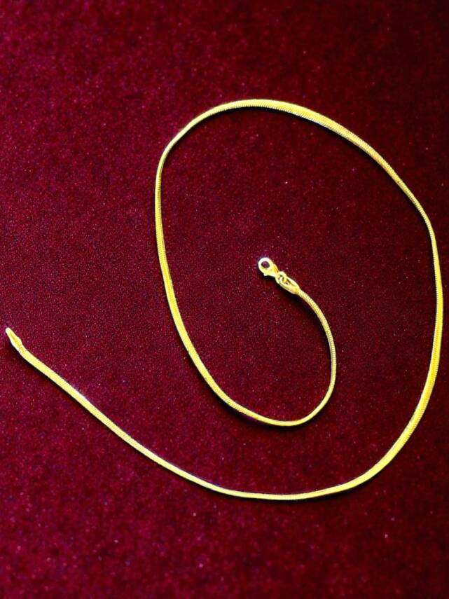 Altın Balıksırtı Zincir Kolye - 4