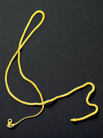 Altın Balıksırtı Zincir Kolye - 9