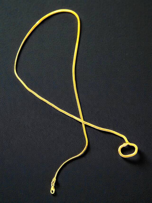 Altın Balıksırtı Zincir Kolye - 6