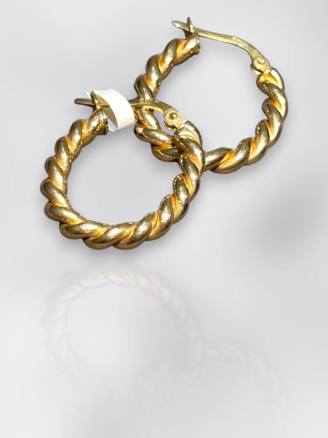 Altın Burgu Halka Küpe - 1