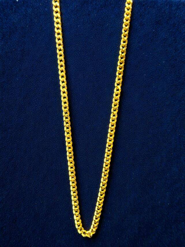 Altın Gurmet Küba Zincir Kolye - 1