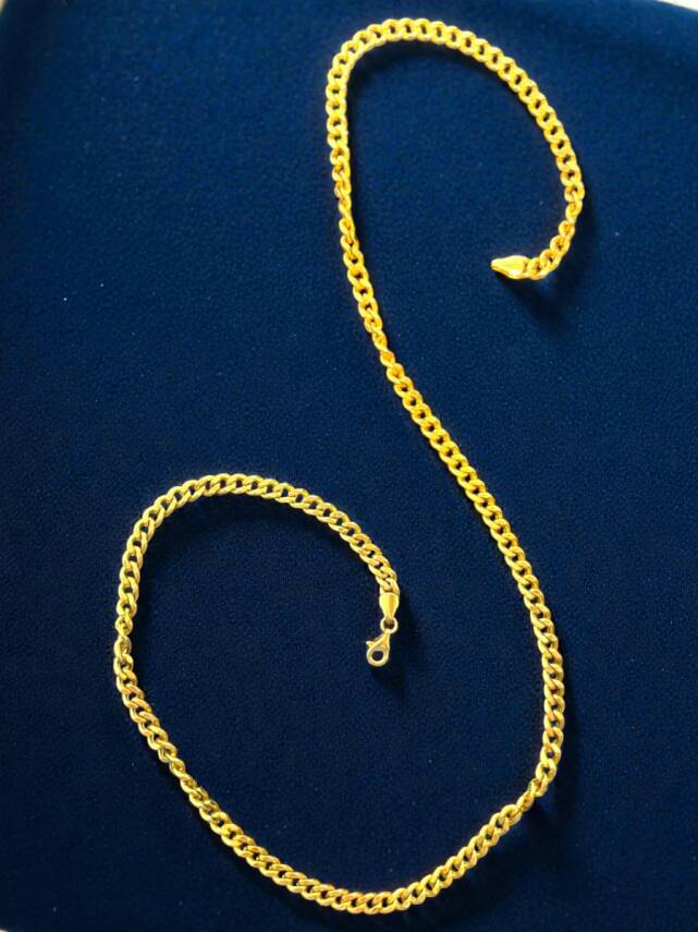 Altın Gurmet Küba Zincir Kolye - 4