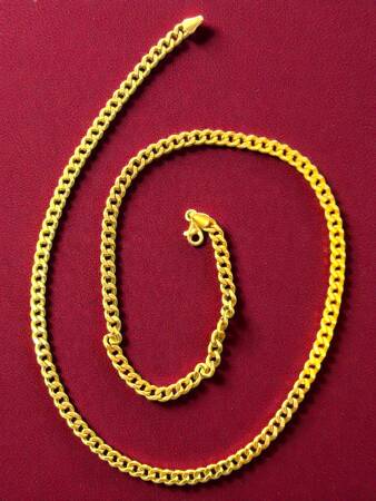 Altın Gurmet Küba Zincir Kolye - 6