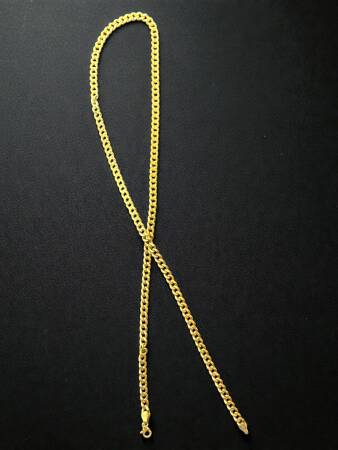 Altın Gurmet Küba Zincir Kolye - 5