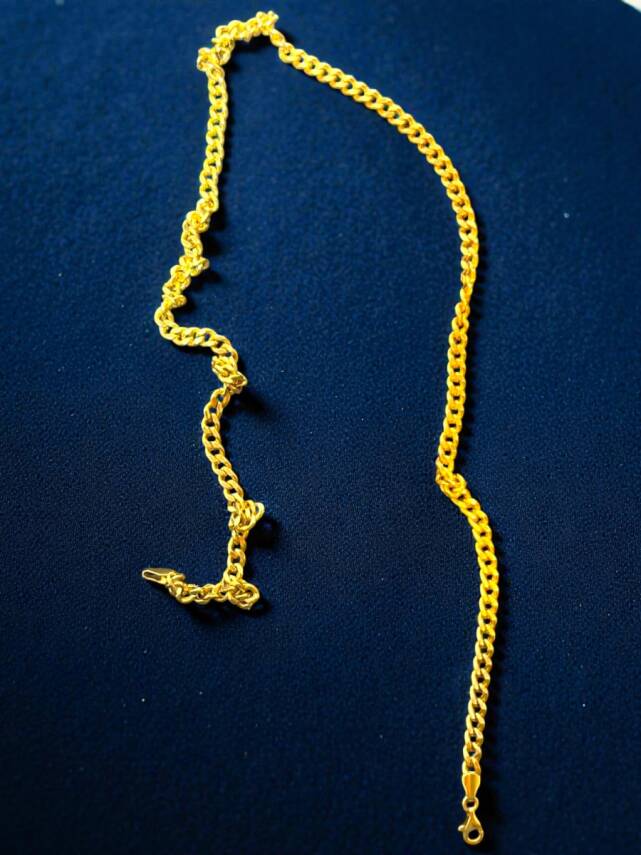 Altın Gurmet Küba Zincir Kolye - 7