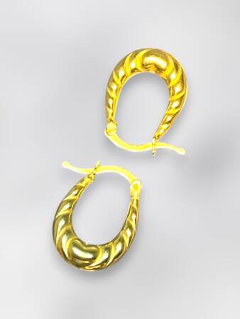 Kalpli Altın Halka Küpe - 2