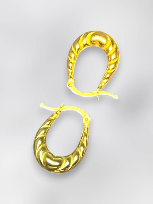 Kalpli Altın Halka Küpe - 2