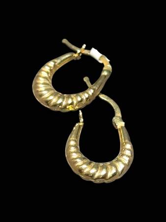 Altın Mini Midye Halka Küpe - 