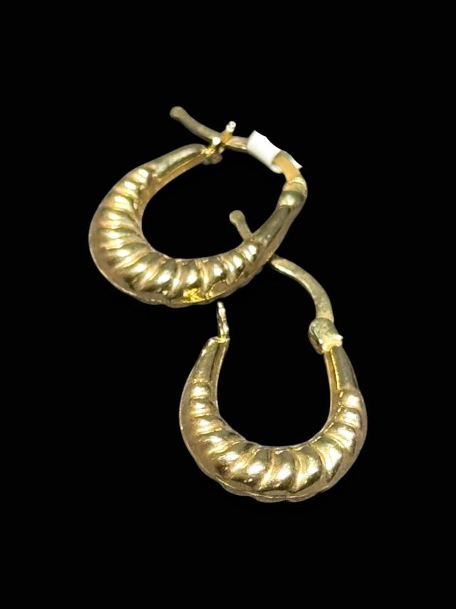 Altın Mini Midye Halka Küpe - 1