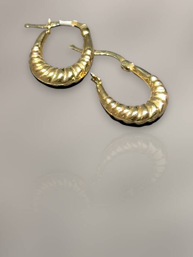 Altın Mini Midye Halka Küpe - 2