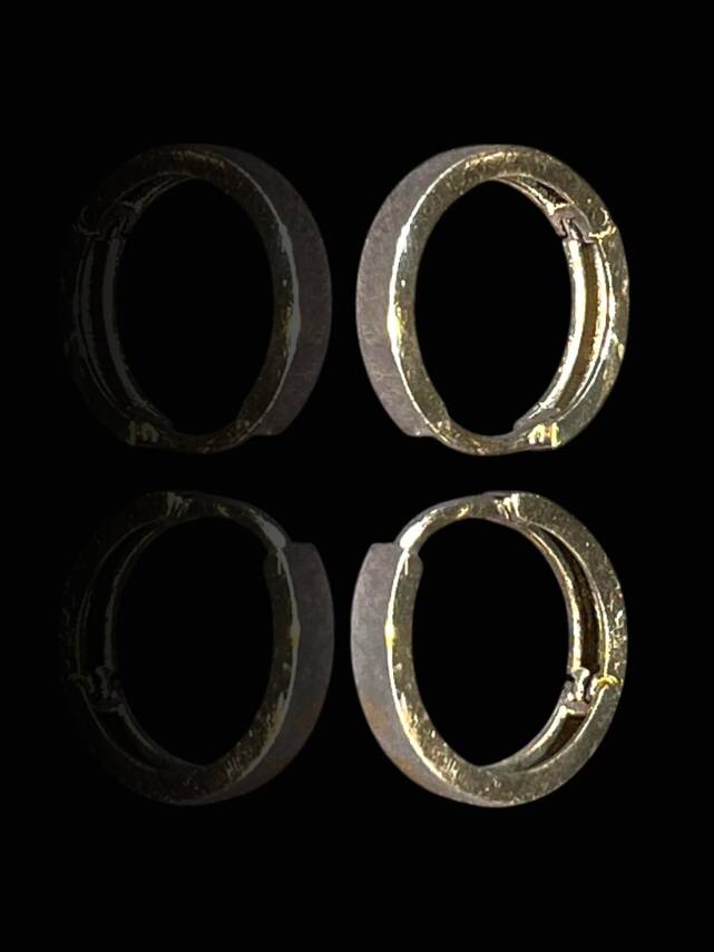 Altın Mini Halka Küpe - 1