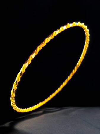 Altın İkili Burma Bilezik - 