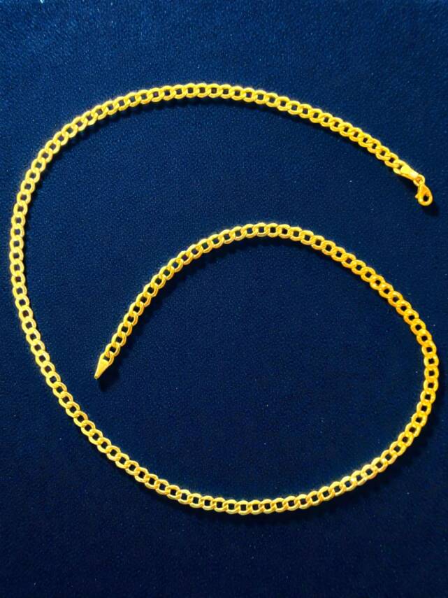 Altın Küba Zincir Kolye - 9