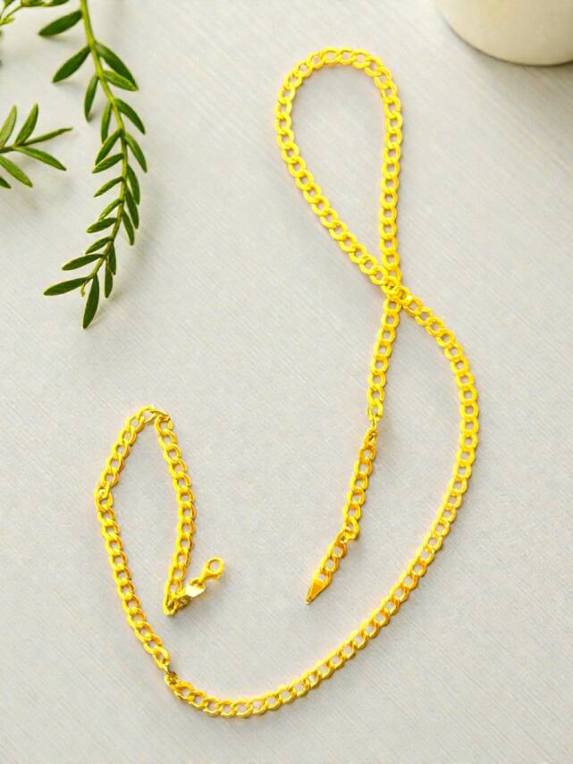 Altın Küba Zincir Kolye - 4