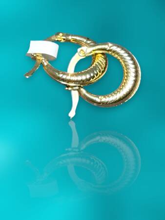 Altın Midye Halka Küpe - 2