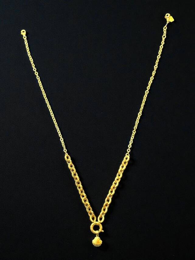 Altın Midye Model Kolye - 6