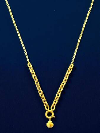 Altın Midye Model Kolye - 4