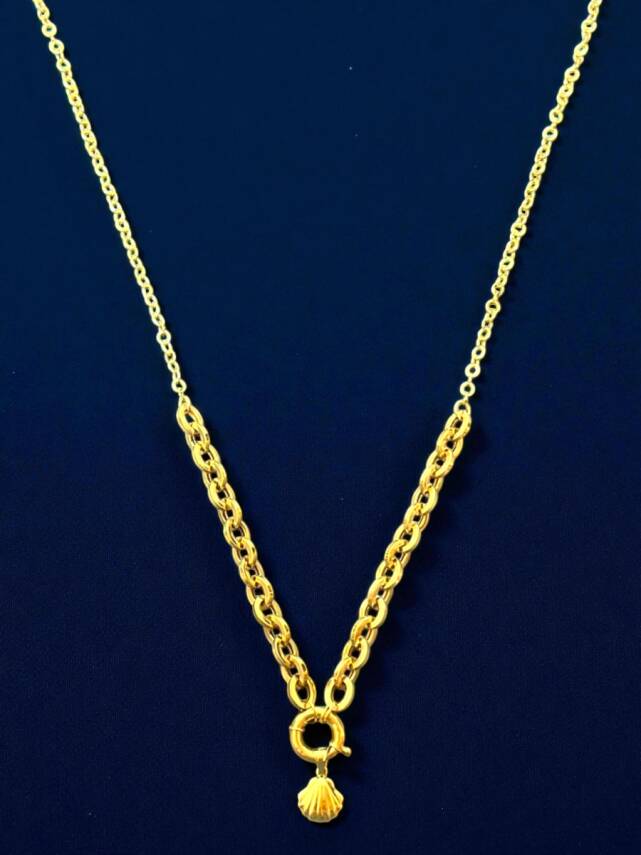 Altın Midye Model Kolye - 4