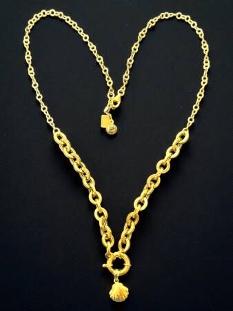 Altın Midye Model Kolye - 2