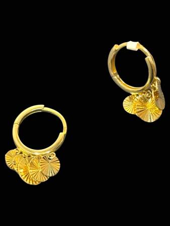 Altın Sallantı Halka Küpe - 