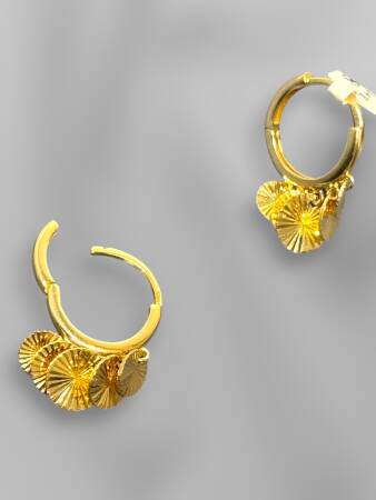 Altın Sallantı Halka Küpe - 2