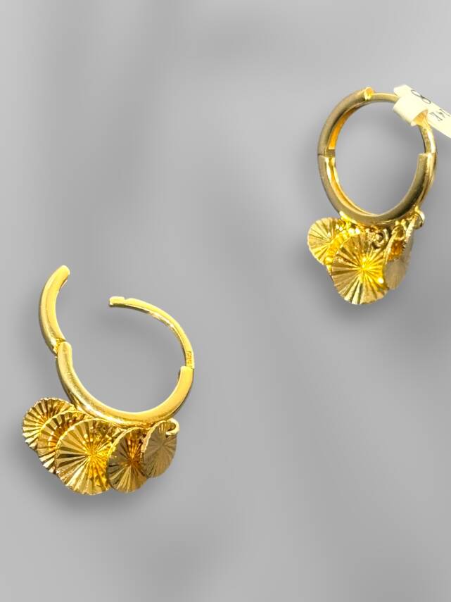 Altın Sallantı Halka Küpe - 2