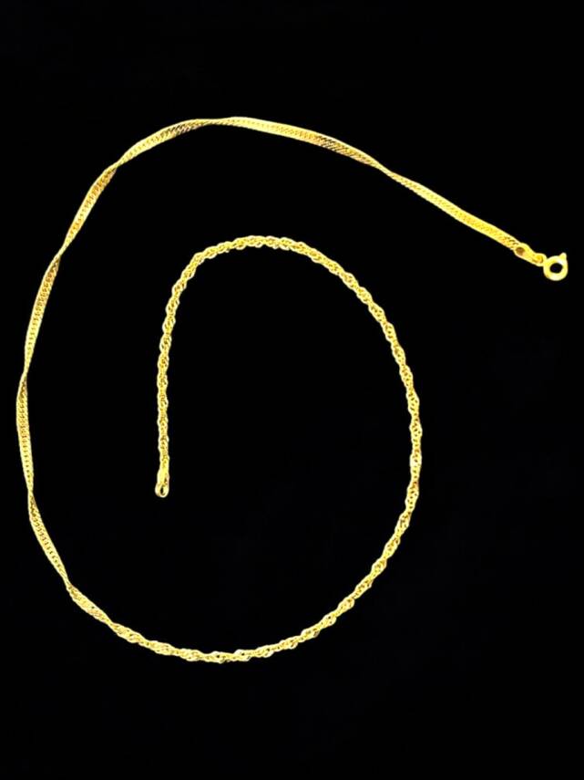 Altın Singapur Zincir Kolye - 4