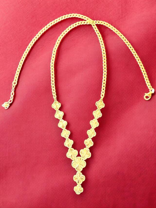 Altın Yonca Kolye - 9