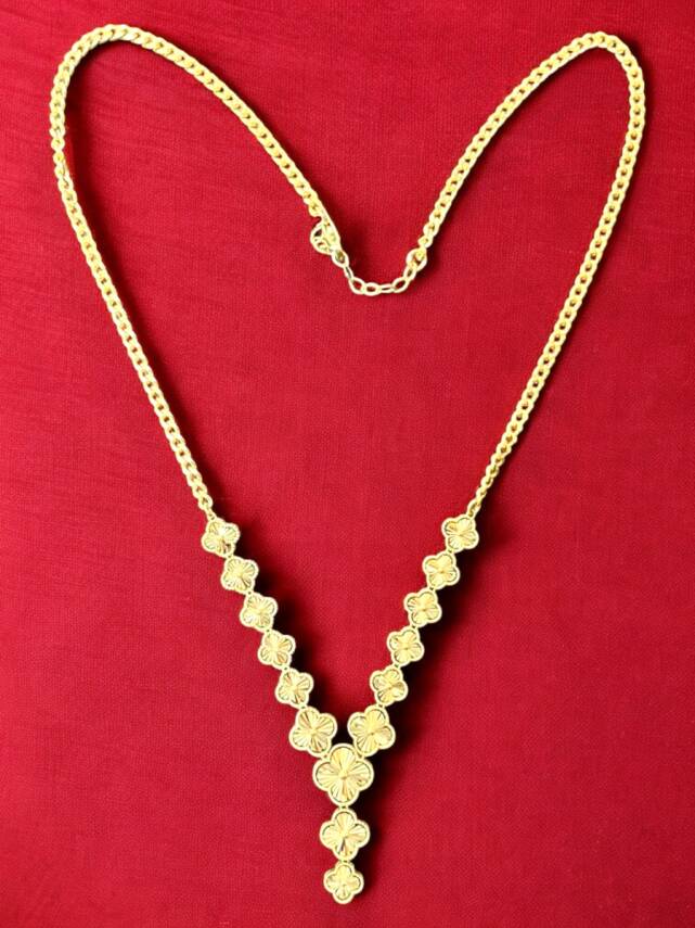 Altın Yonca Kolye - 2