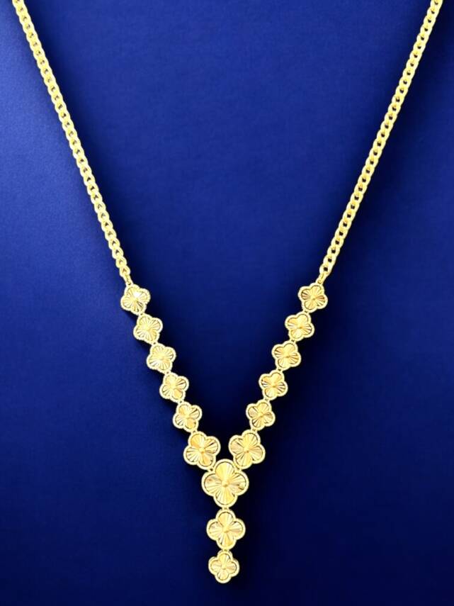 Altın Yonca Kolye - 6