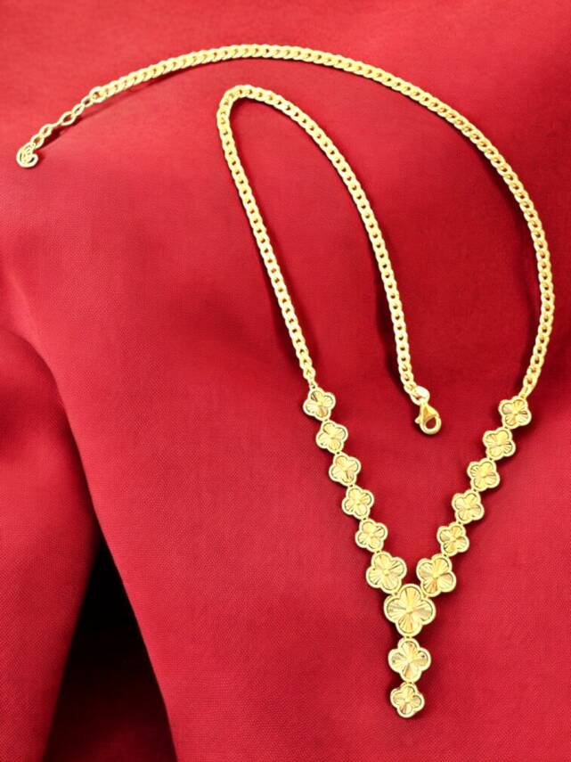 Altın Yonca Kolye - 5