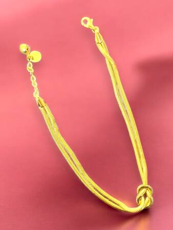 Aşk Düğümü Balıksırtı Altın Takı Seti - 8