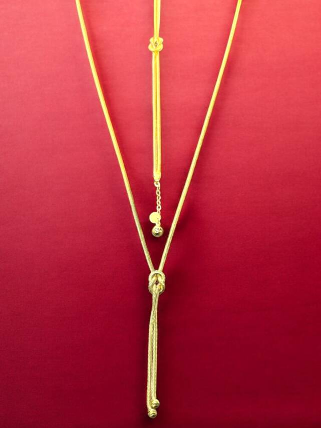 Aşk Düğümü Balıksırtı Altın Takı Seti - 5