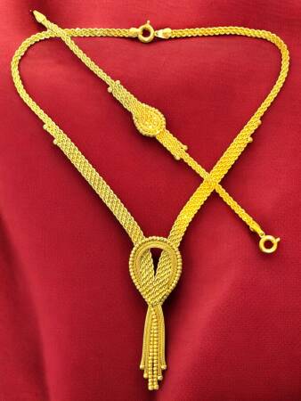 Dorikalı Halat Model Altın Takı Seti - 8