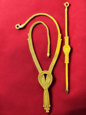 Dorikalı Halat Model Altın Takı Seti - 6