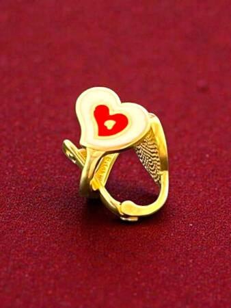 Kalp Model Altın Çocuk Küpe - 