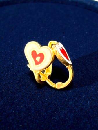 Kalp Model Altın Çocuk Küpe - 7