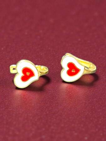 Kalp Model Altın Çocuk Küpe - 5