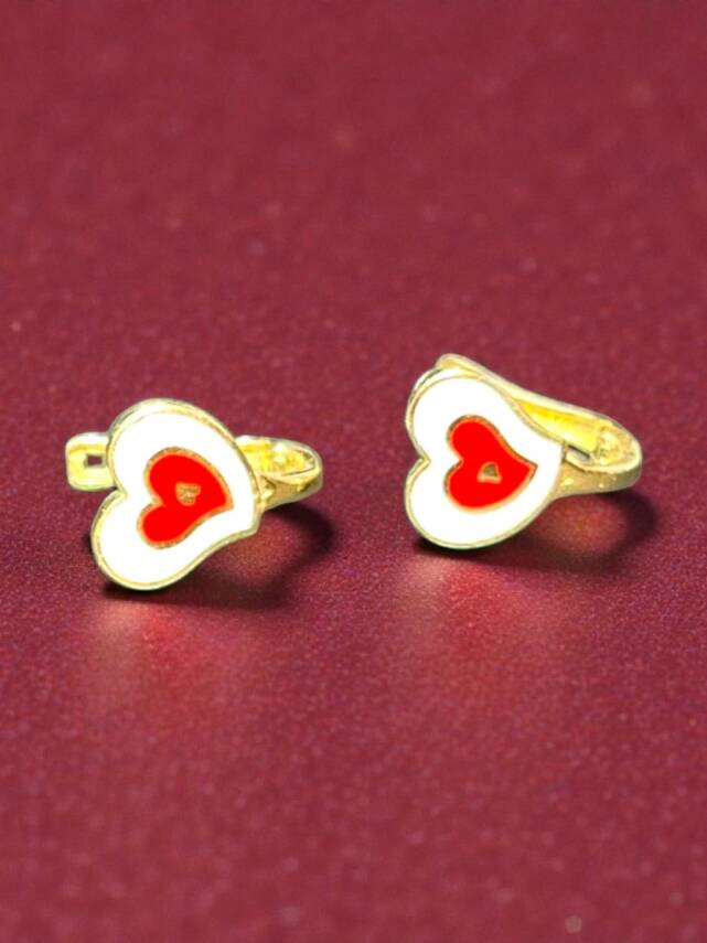 Kalp Model Altın Çocuk Küpe - 5