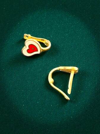 Kalp Model Altın Çocuk Küpe - 6