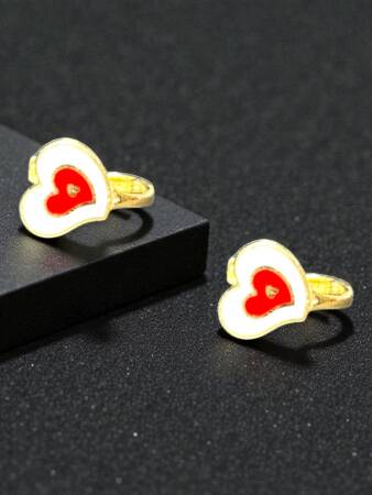 Kalp Model Altın Çocuk Küpe - 3