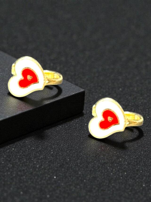 Kalp Model Altın Çocuk Küpe - 3