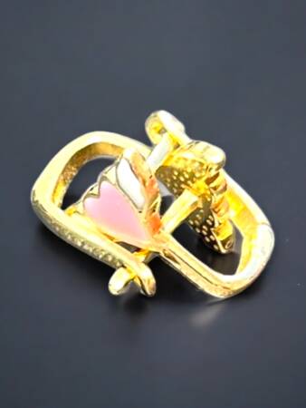 Kanatlı Kalp Altın Çocuk Küpe - 3