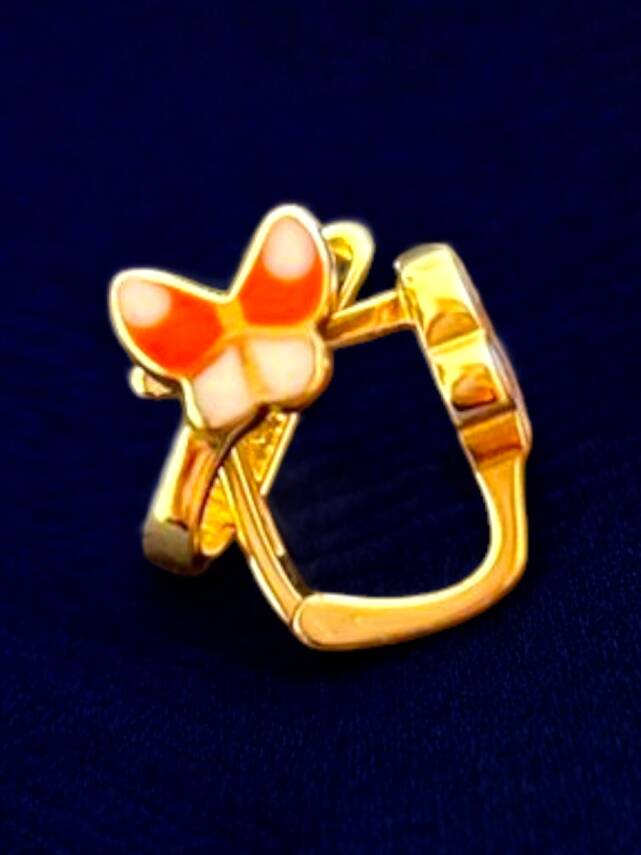 Kelebek Model Altın Çocuk Küpe - 2