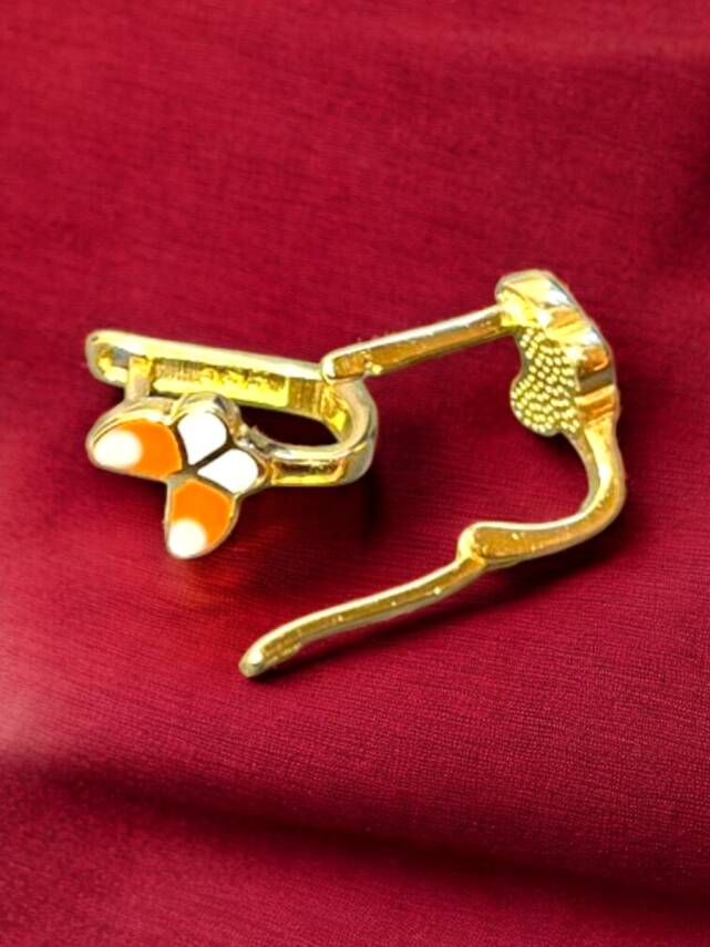 Kelebek Model Altın Çocuk Küpe - 4