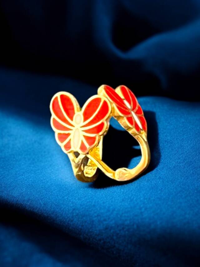 Kelebek Model Altın Çocuk Küpe - 1