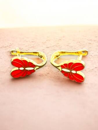 Kelebek Model Altın Çocuk Küpe - 2