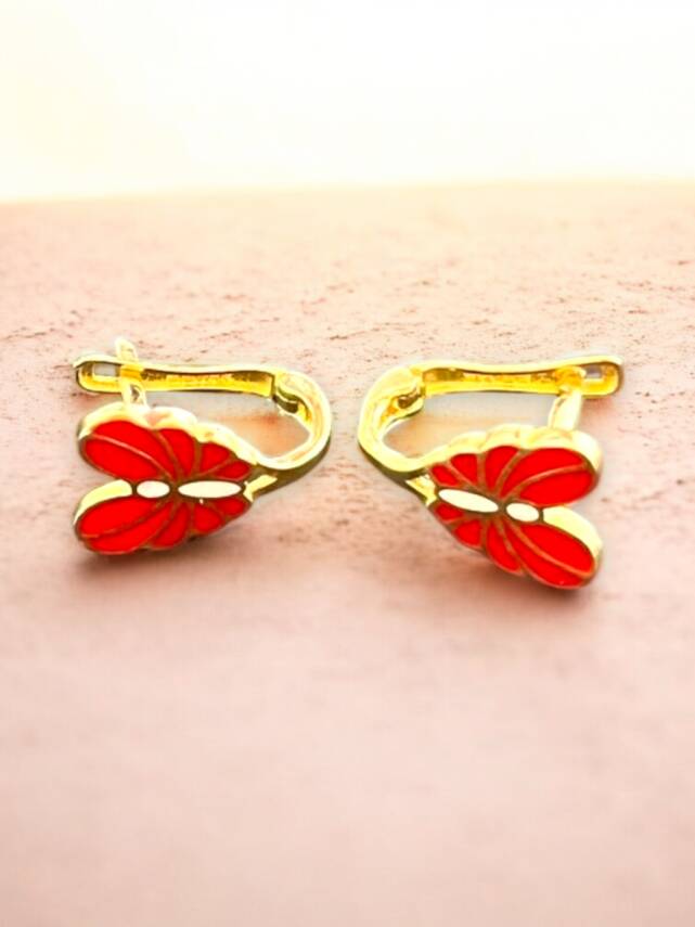 Kelebek Model Altın Çocuk Küpe - 2