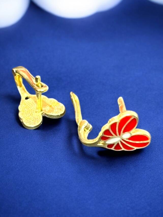 Kelebek Model Altın Çocuk Küpe - 4