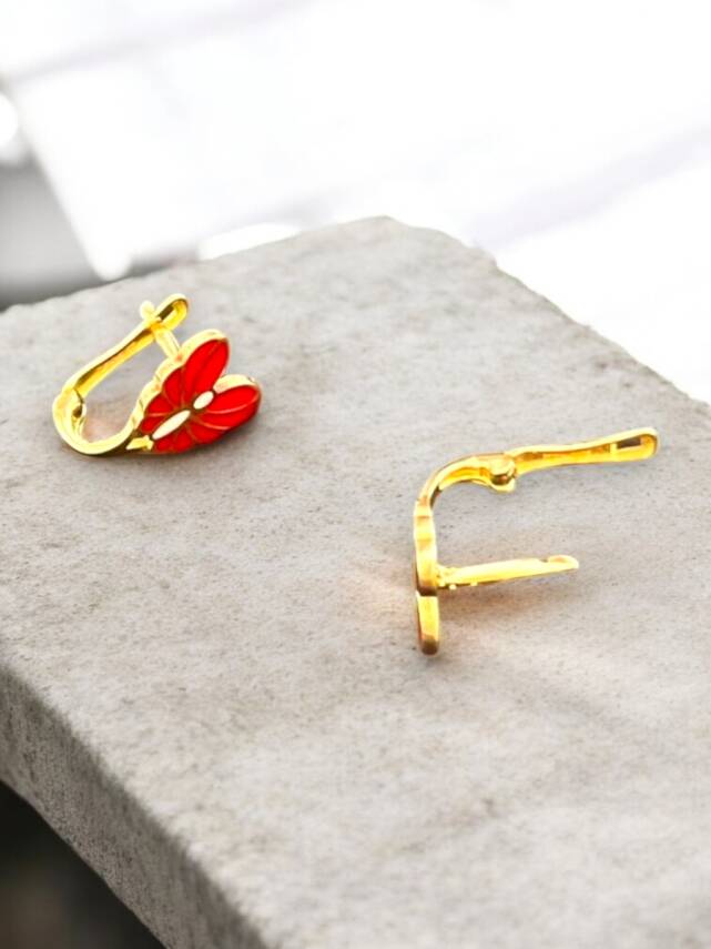 Kelebek Model Altın Çocuk Küpe - 7